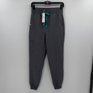 Figs Women's Zamora High Waisted Pant Jogger Petite - Gray - XS - New with tags